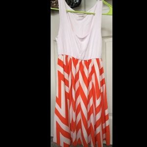 Sisters Boutique Chevron Print Sleeveless Dress